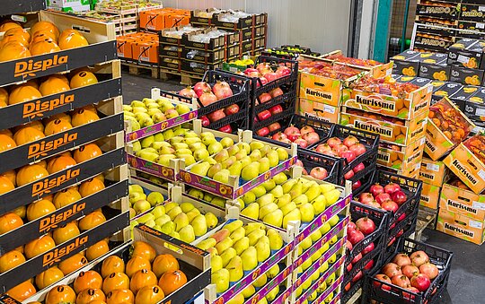 Produktvielfalt in der Großmarkthalle